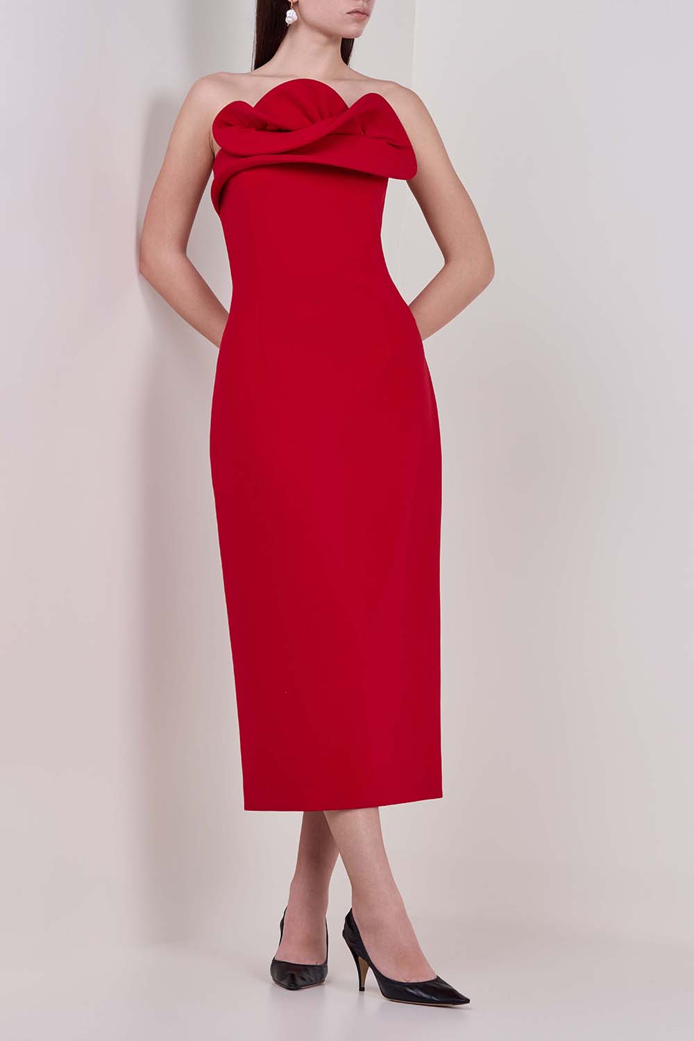 שמלת מידי סטרפלס